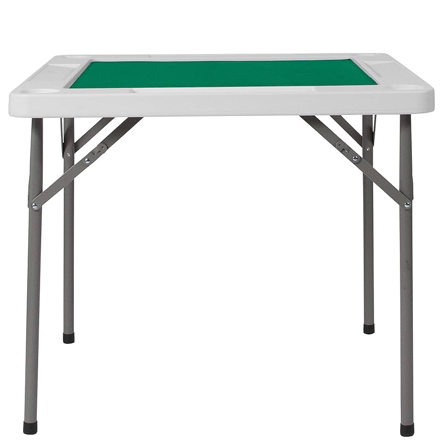 Flash Furniture Silas 折り畳みゲームテーブル グリーン表面 Amazon.com: Flash Furniture Silas 34.5